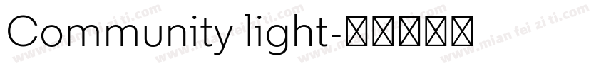Community light字体转换